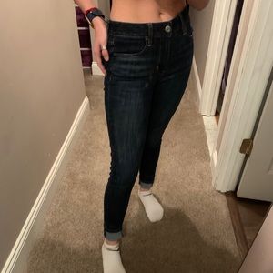 Dark Navy Blue American Eagle Skinny Jeans